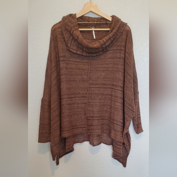 Free People Banana Split Cowl Neck Wool Blend Knit Sweater Size XS - Picture 2 of 8